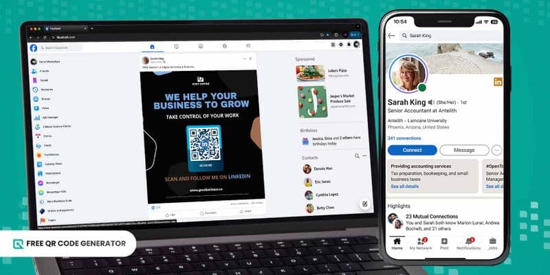 LinkedInのQRコードでプロフェッショナルなネットワークを拡大しましょう。